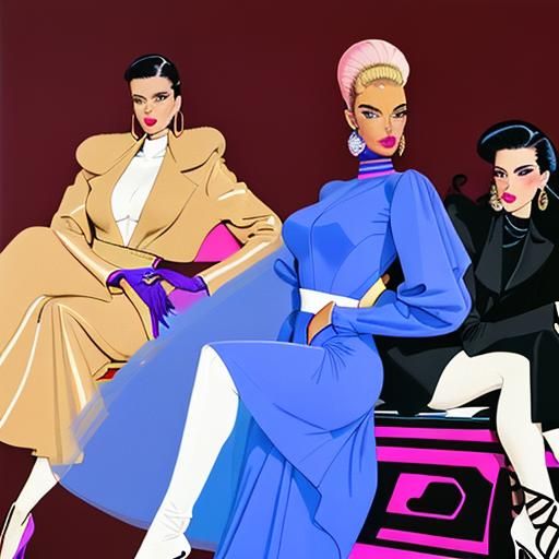 A tribute to the renowned Puerto Rican fashion illustrator Antonio Lopez capturing the essence of fashion and beauty in ...
