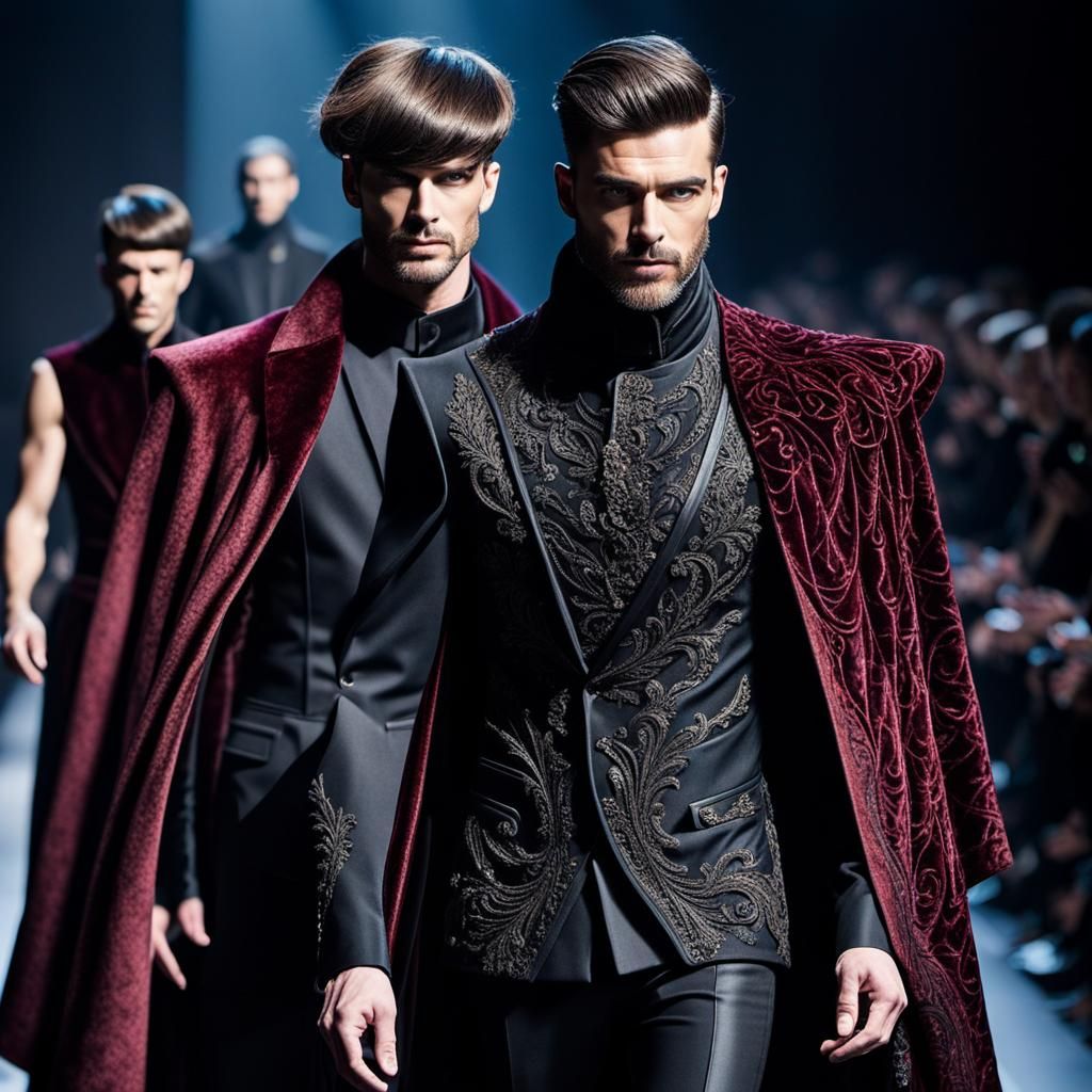 Futuristic Male Costume Design on Catwalk
