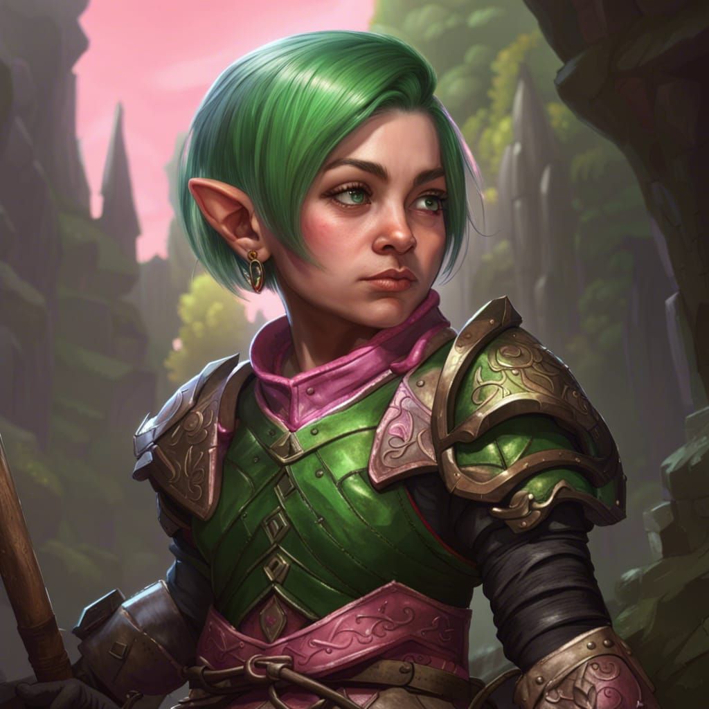 Halfling Cleric in Detailed Dark Fantasy Art