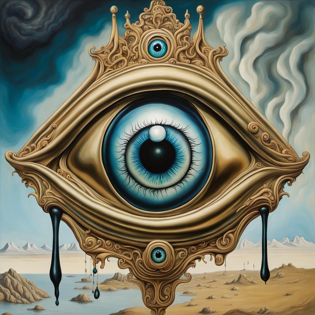 Ominous Goddess in Surrealist Style