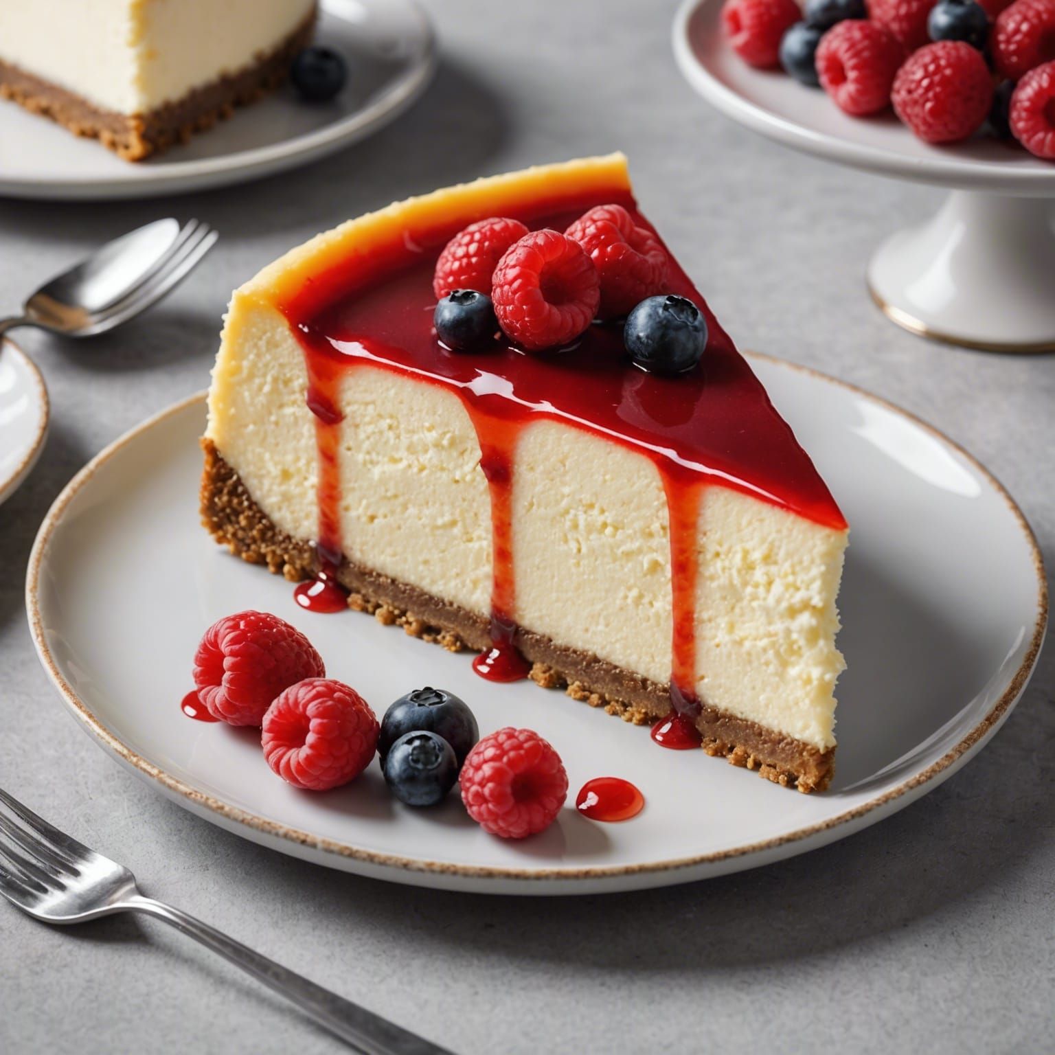 Delicious 3D Cheesecake Rendering