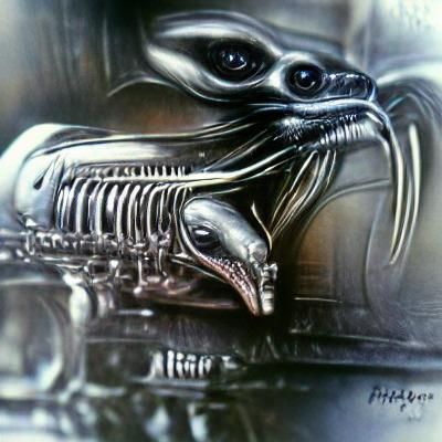Giger-esque Alien Biomechanical Landscape