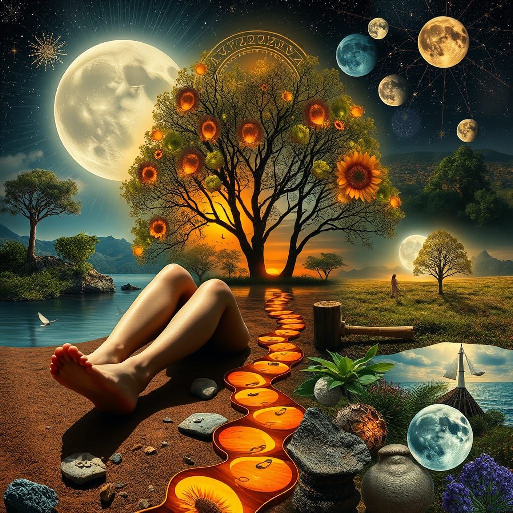 Surrender to Nature's Harmony in Cosmic Splendor