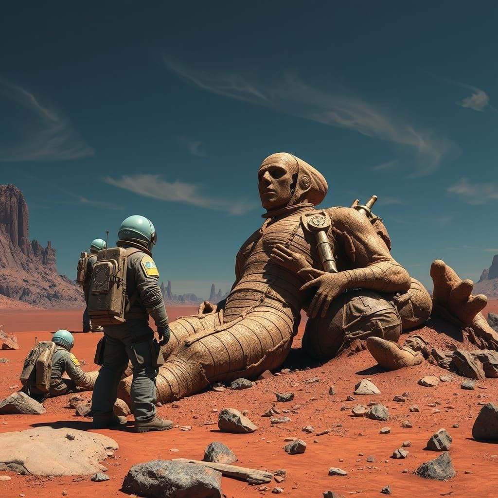 Mysterious Martian Mummy Unveiled in a Cyberpunk-Inspired La...
