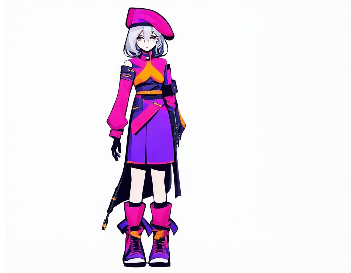 AI-Generated European Girl Character Illustration