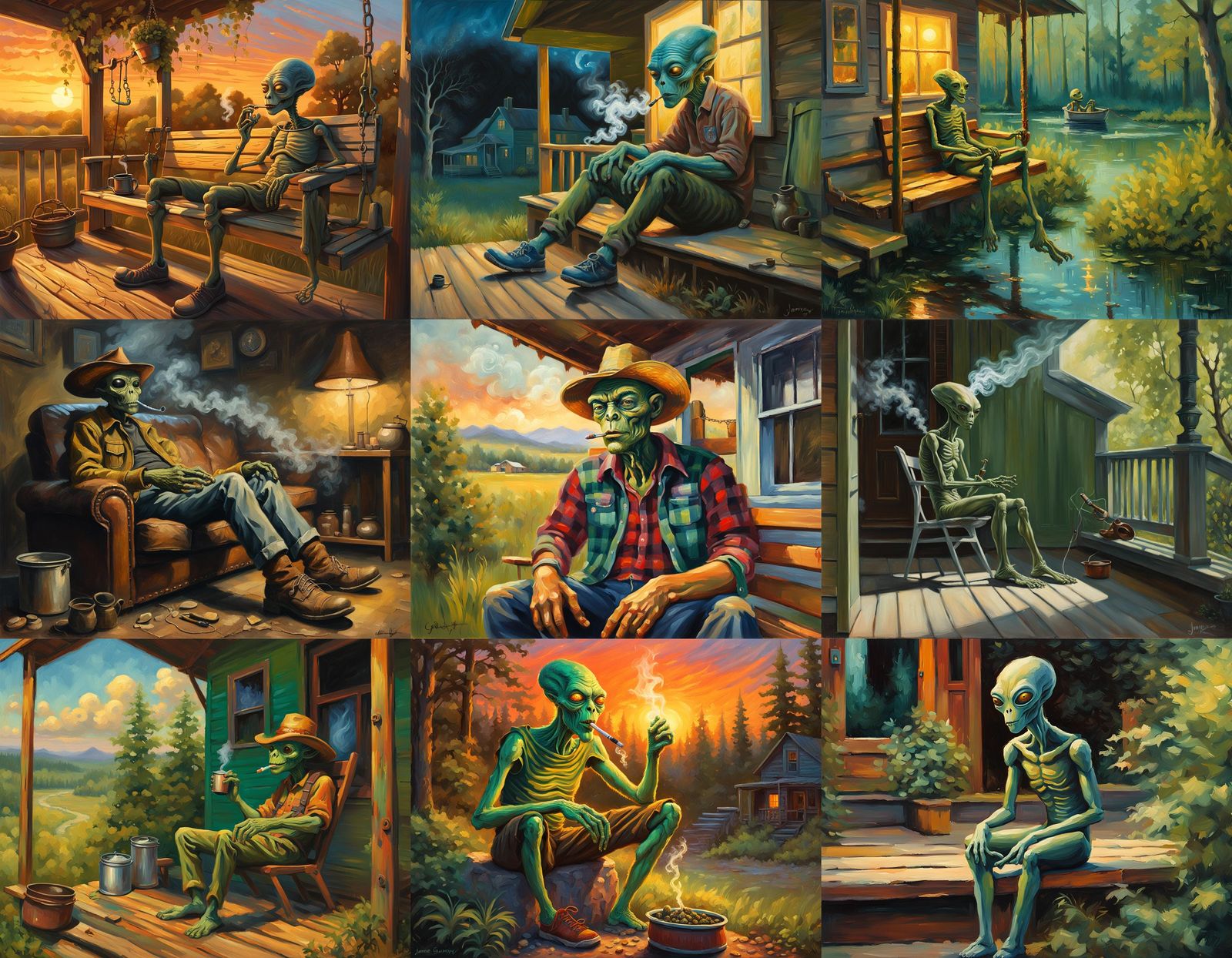 Rustic Alien in a Cloud of Smoke