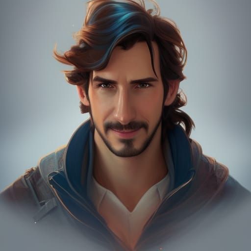 Flynn Rider Portrait in Hyperdetailed Art Style
