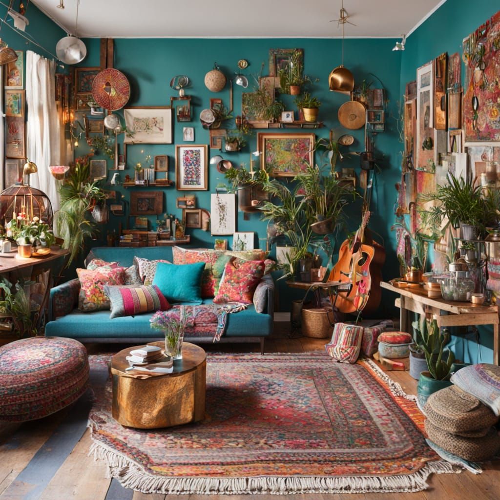 Cosy Boho Maximalist Interior Design