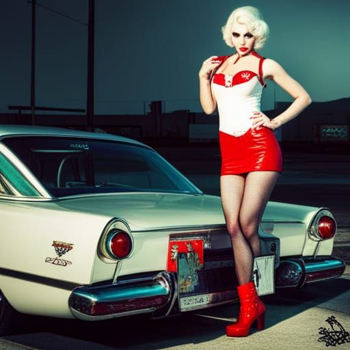 Atomic Era Pin-Up in Retro Style