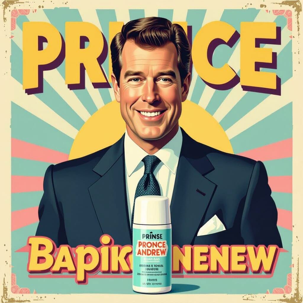 Retro-Futuristic Deodorant Label in Sci-Fi Art Style