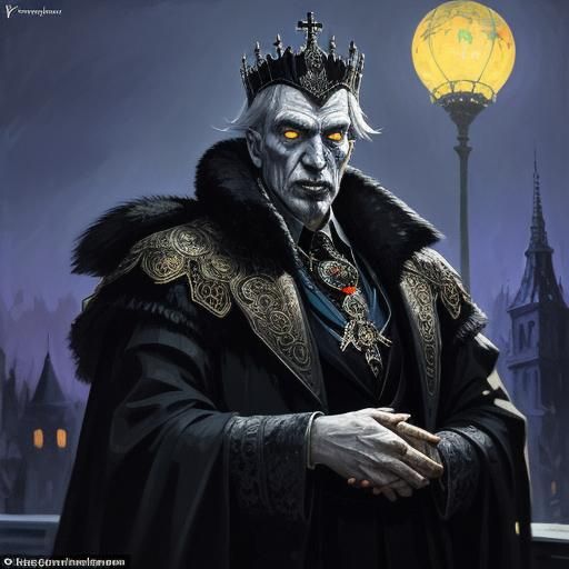 Fluorescent Vampire: Inspired by Korovin and Goncharova