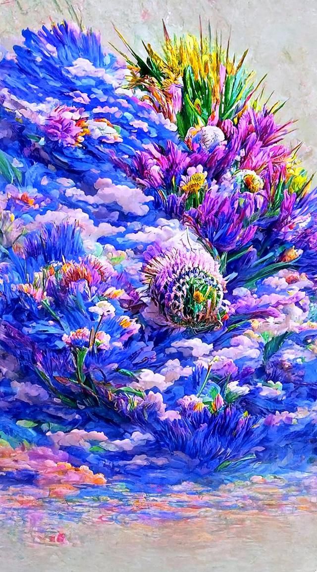 Milk Thistle Flower: Colorful Pencil Drawing