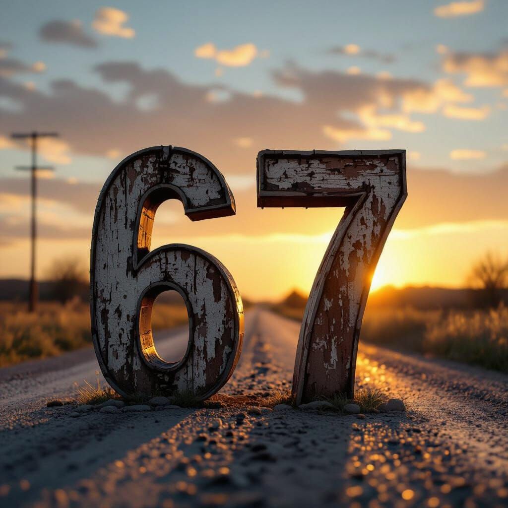 Weathered '67 on Dusty Road at Golden Hour