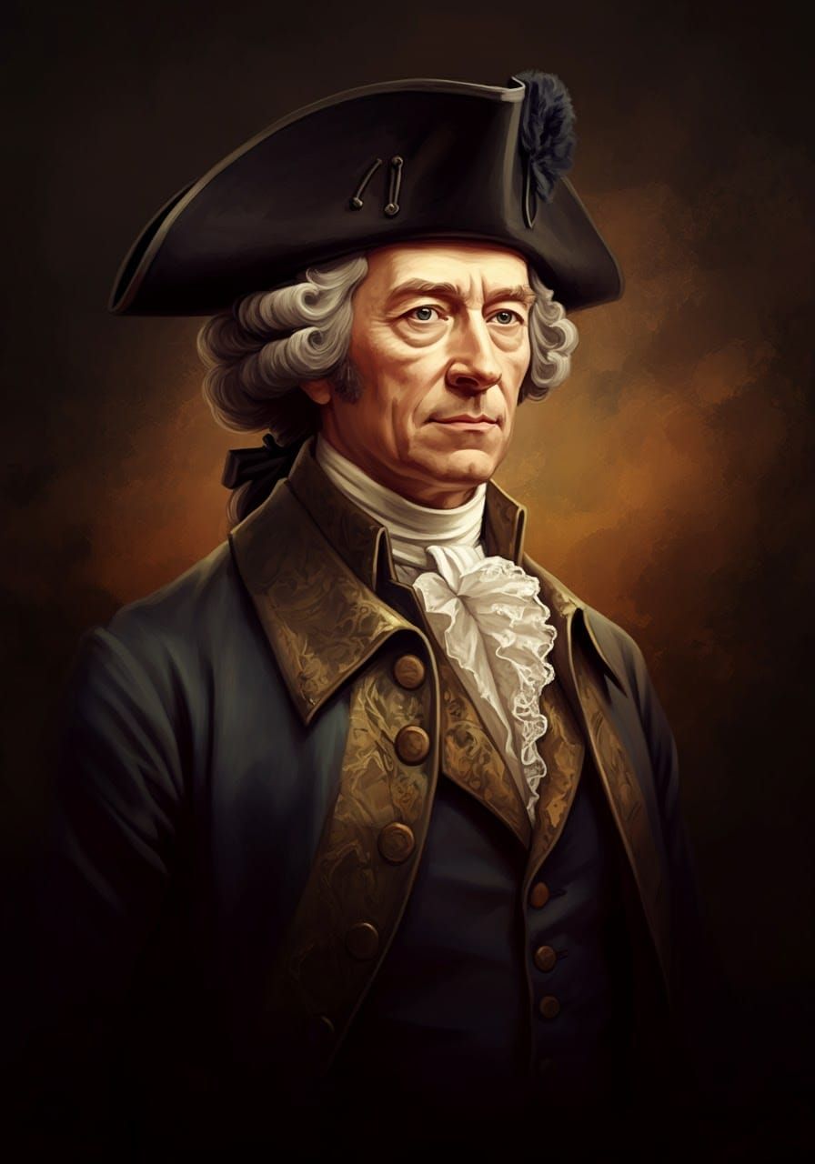 Leonhard Euler Portrait in Realistic 2D Style