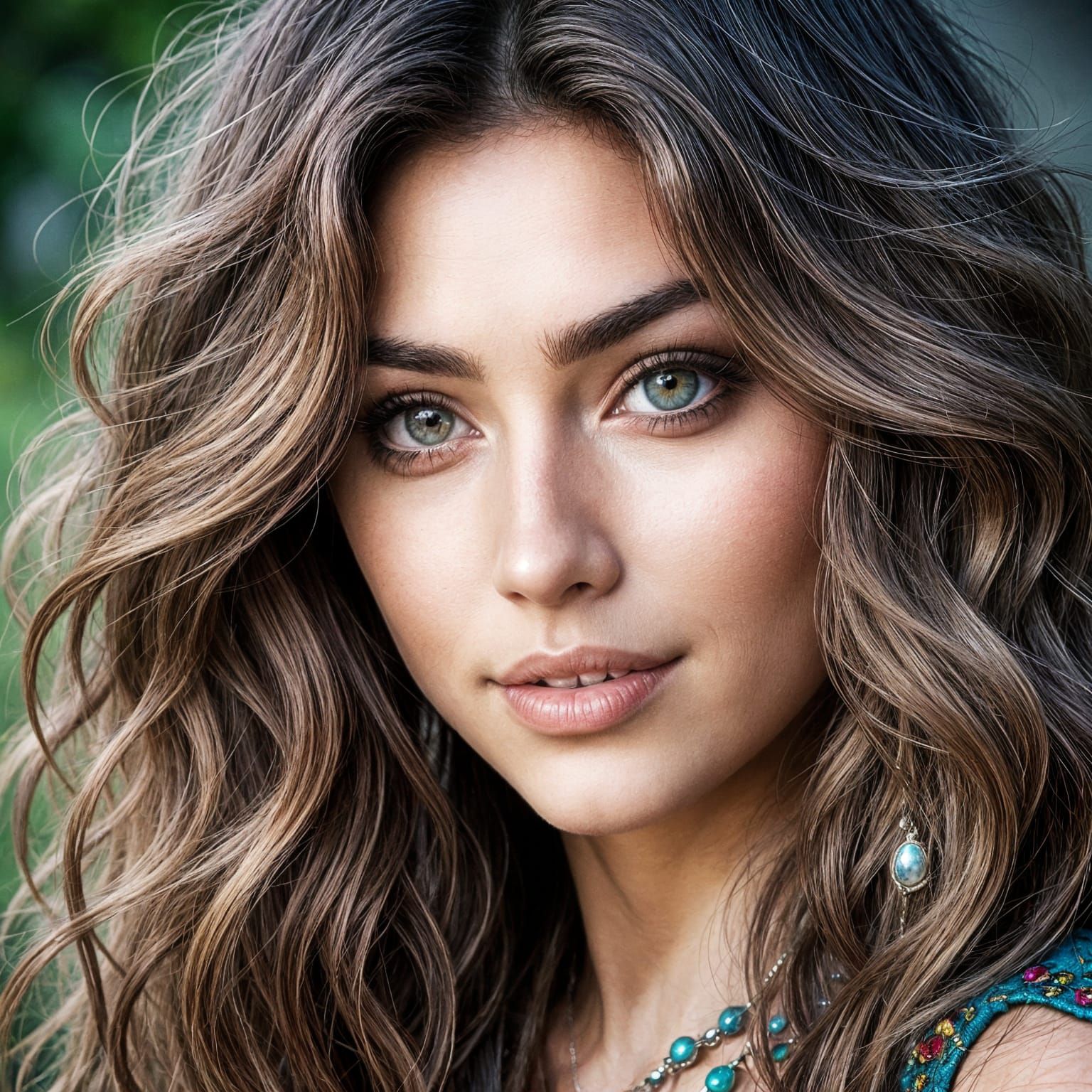 Hyperreal Beauty: Woman's Direct Gaze