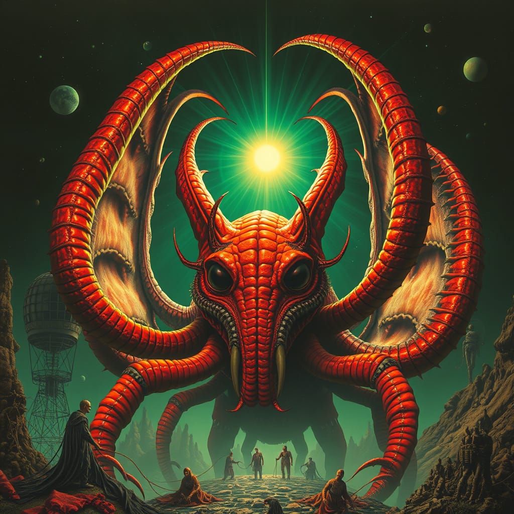 Cosmic Horror: Red-Scaled Teratoma Reigns Over Prismatic Uni...