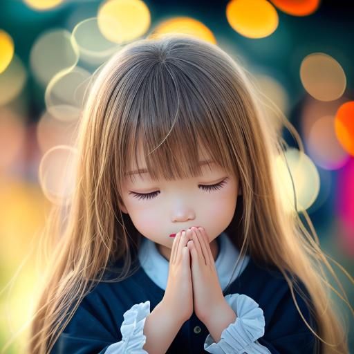 Elegant Praying Hands in Natural Light Photography