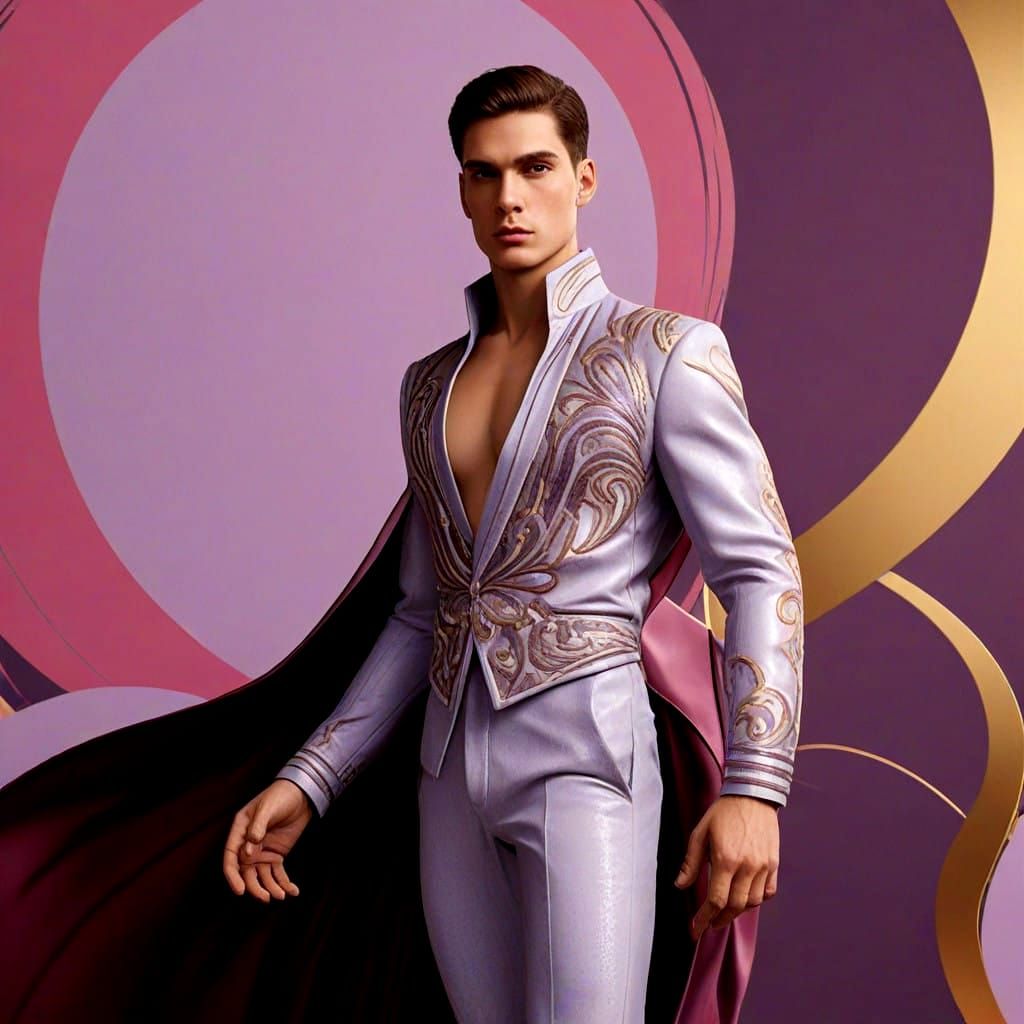 Elegant Dancer Against Vibrant Abstract Backdrop