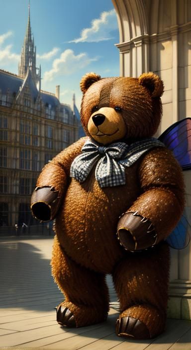 Teddy Bear Fairy at Train Station