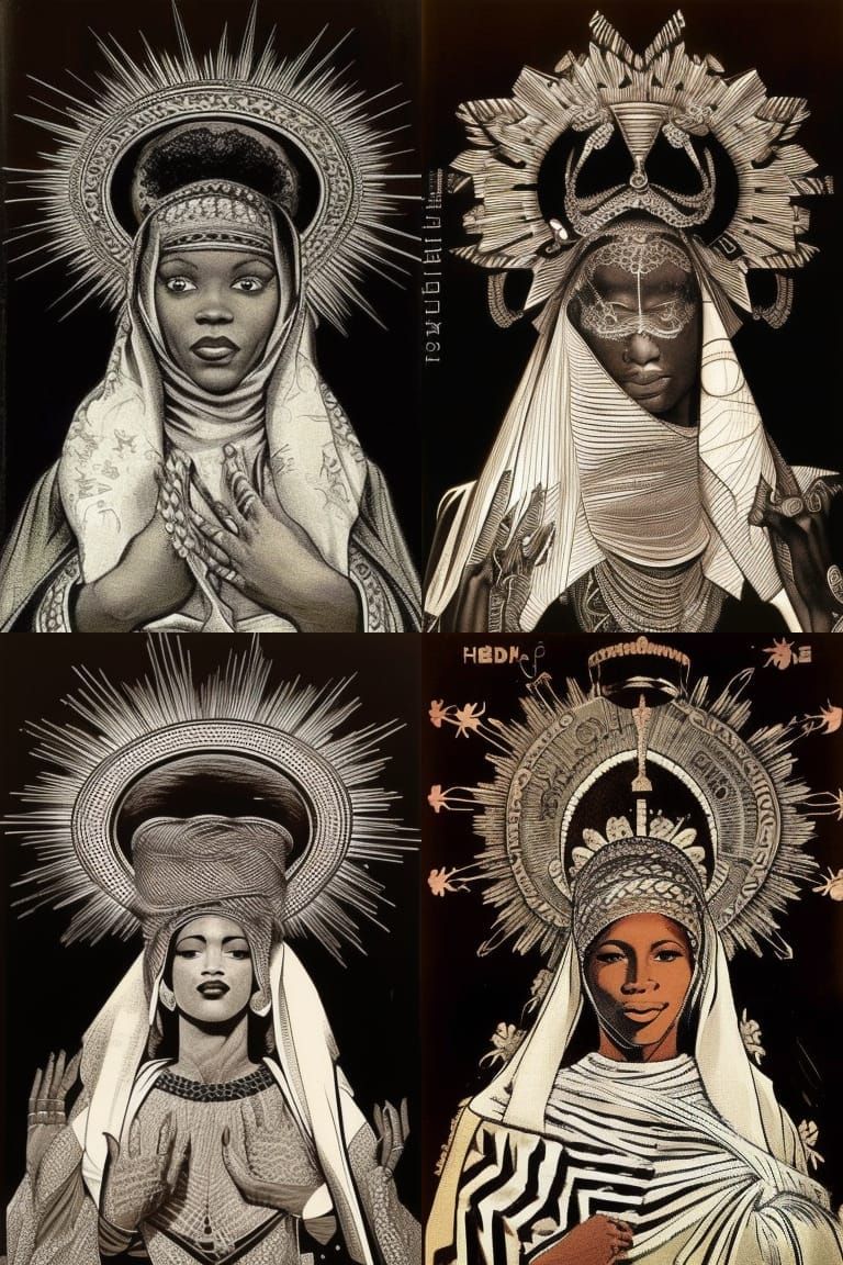 Black Madonna in Harlem Renaissance Style