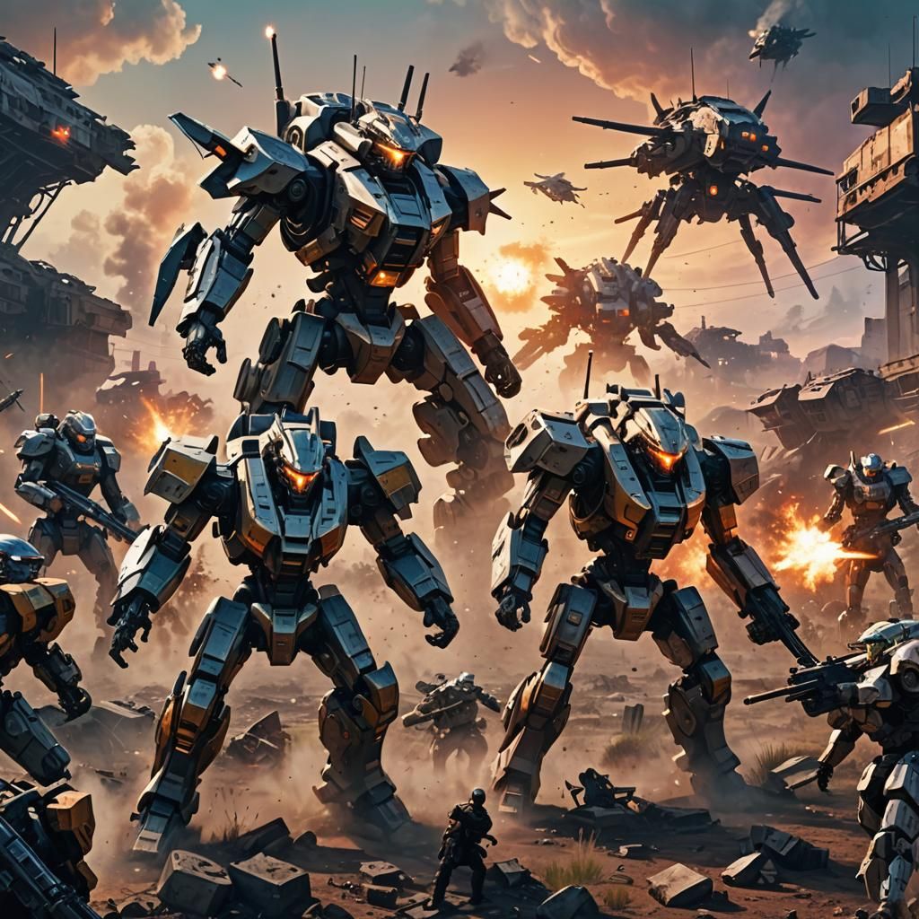 Combat with the Mechas