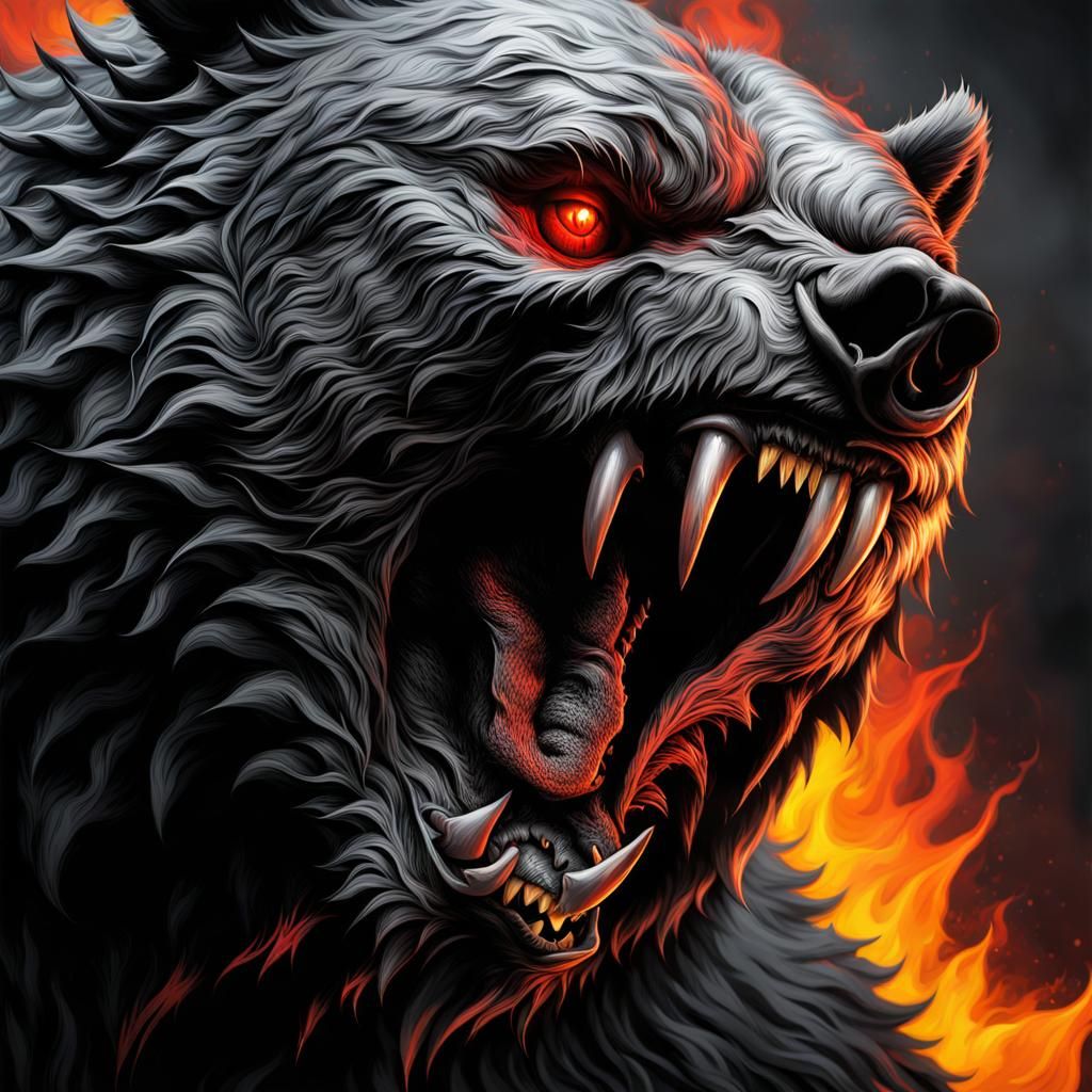 Horrifying Bear Demon Lord of Hell in Splash Art