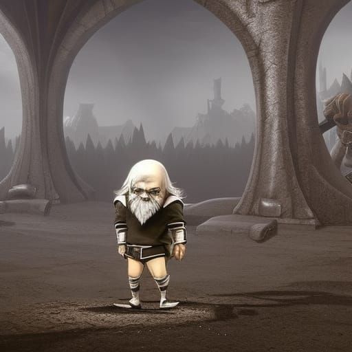 Gnome Referee in a D&D Obstacle Course