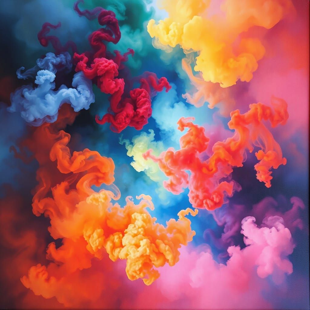 Ethereal Abstraction in Vibrant Colors