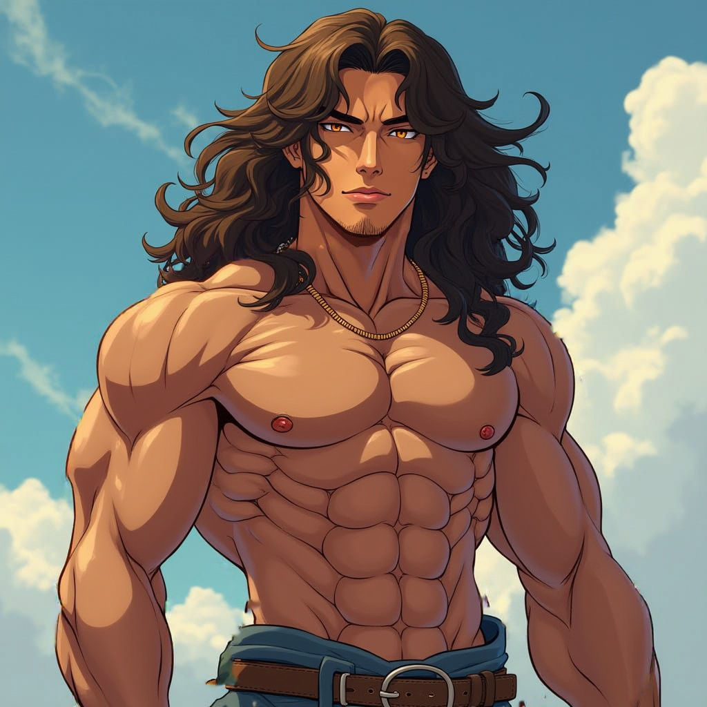 Regal Anime Hero in Exquisite 3D Art Style