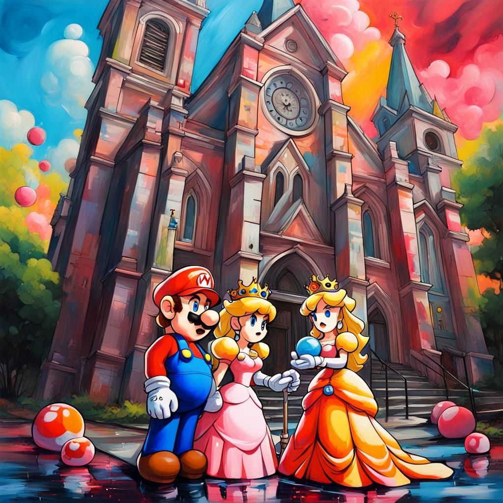 Mario and Peach's Graffiti Wedding Celebration