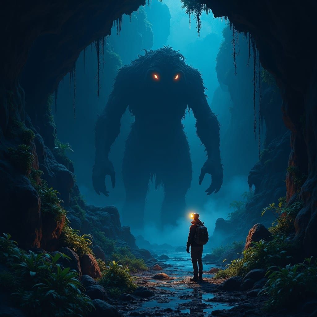 Explorer Discovers Hidden World With Lurking Monster