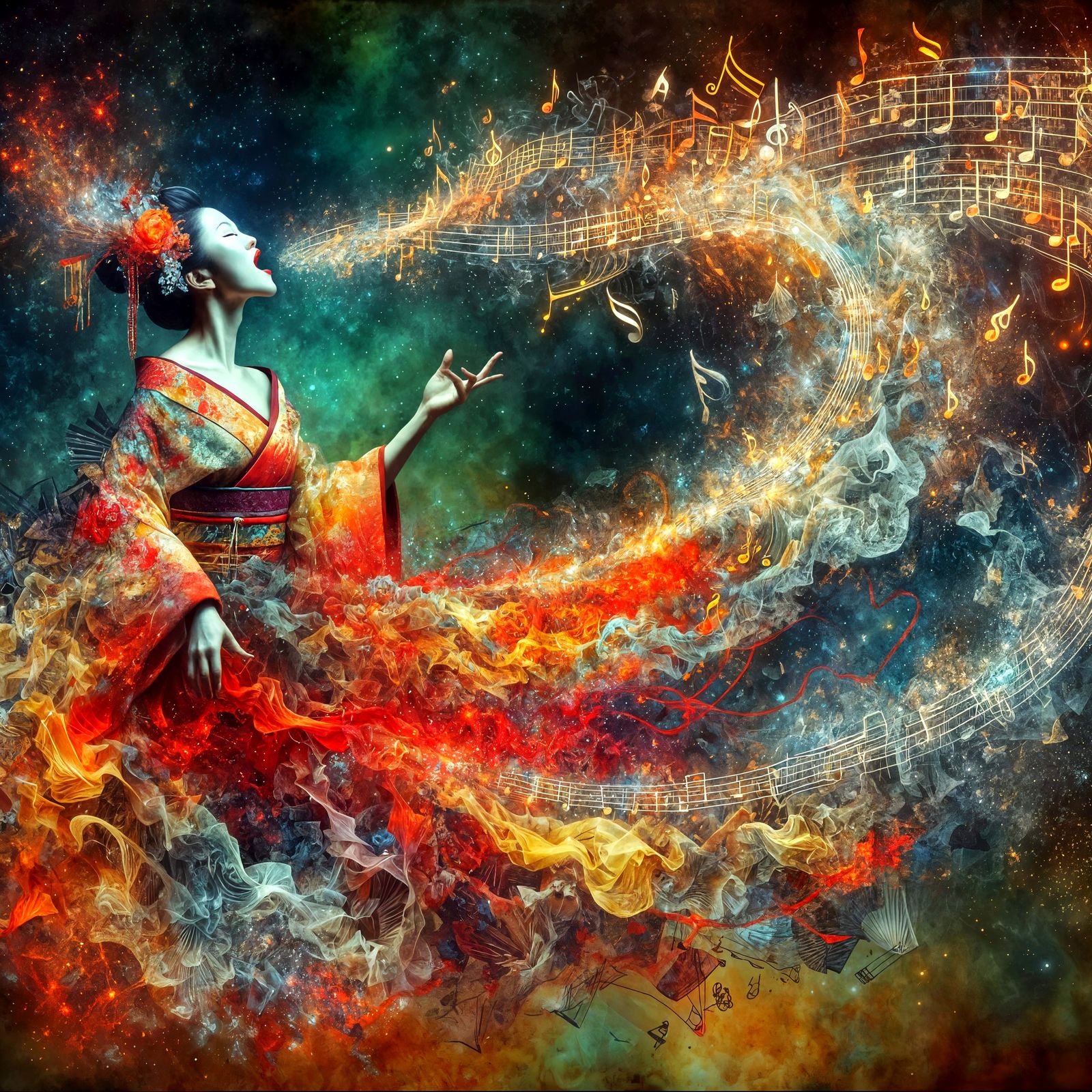 Geisha's Song: Multidimensional Music in Digital Art