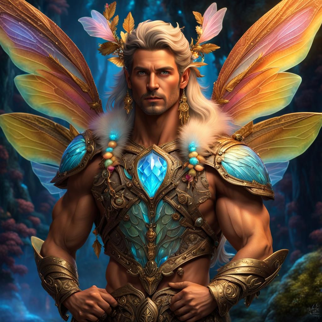 Bioluminescent Fairies in Lothlorien, Hyperreal Art