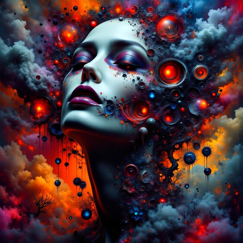 Surreal Ephemeral Being Unfolds in Dreamlike Atmosphere