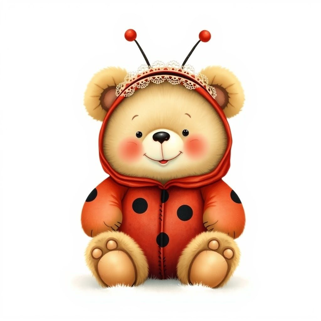 Teddy Bear in a Lady Bug Suit