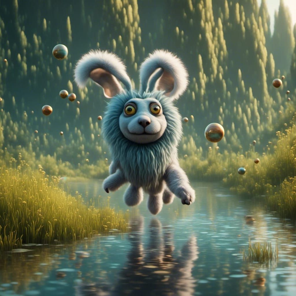 Flying over the pond