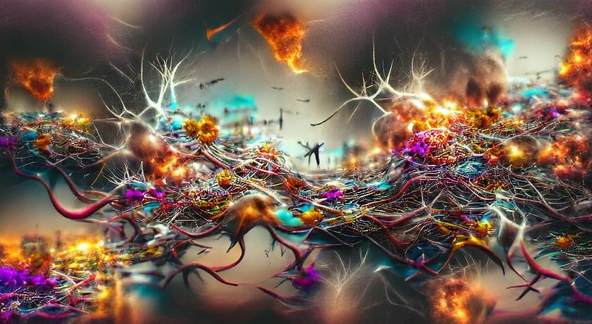 a fracturing thought process 8k resolution concept art