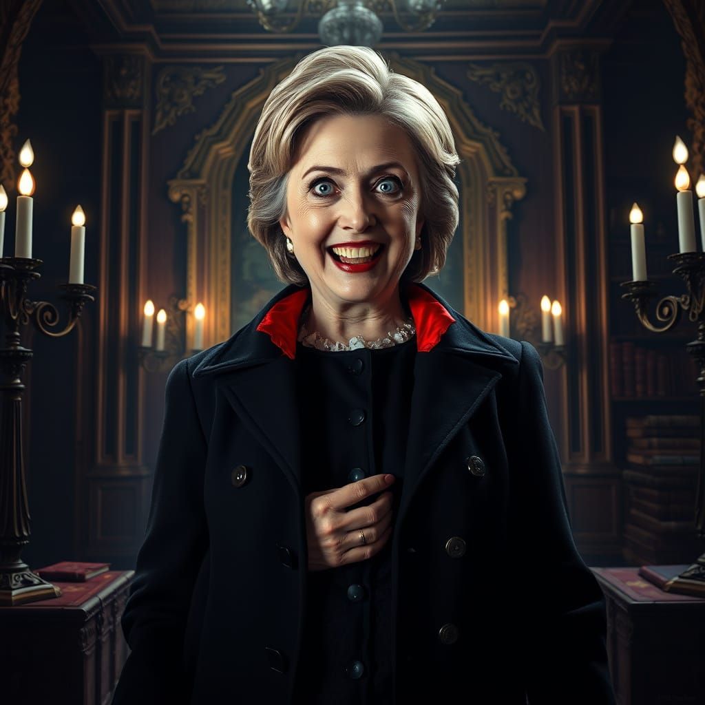 Hillary Clinton as a vampire