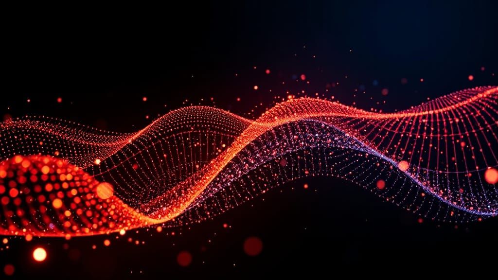 Surreal Wave of Light in a Futuristic Vector Landscape