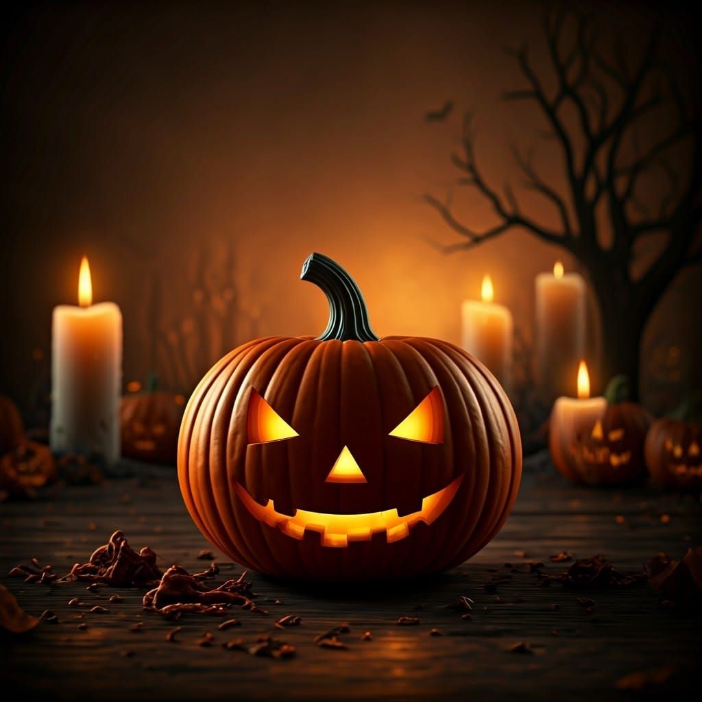 Cinematic Halloween Celebration in Classic Horror Style