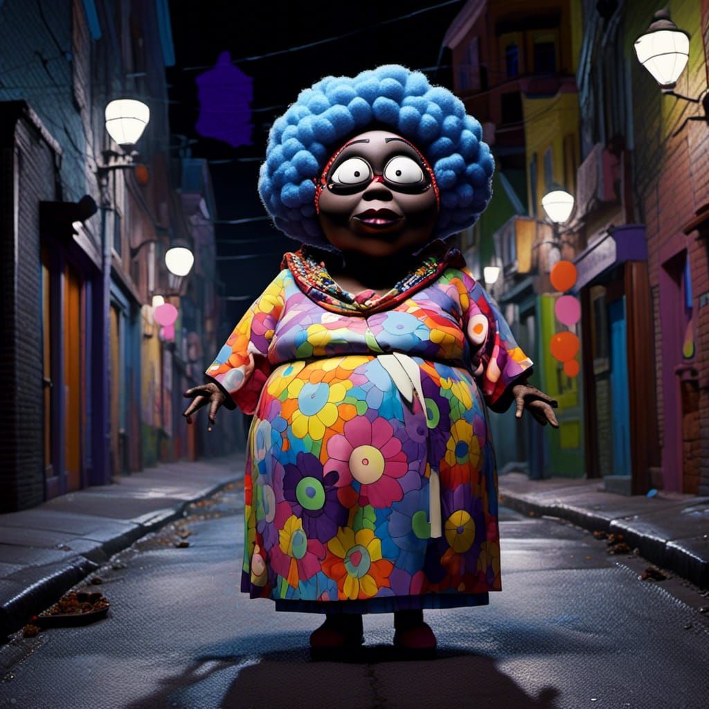 Big Randy as Granny in Pixar Style