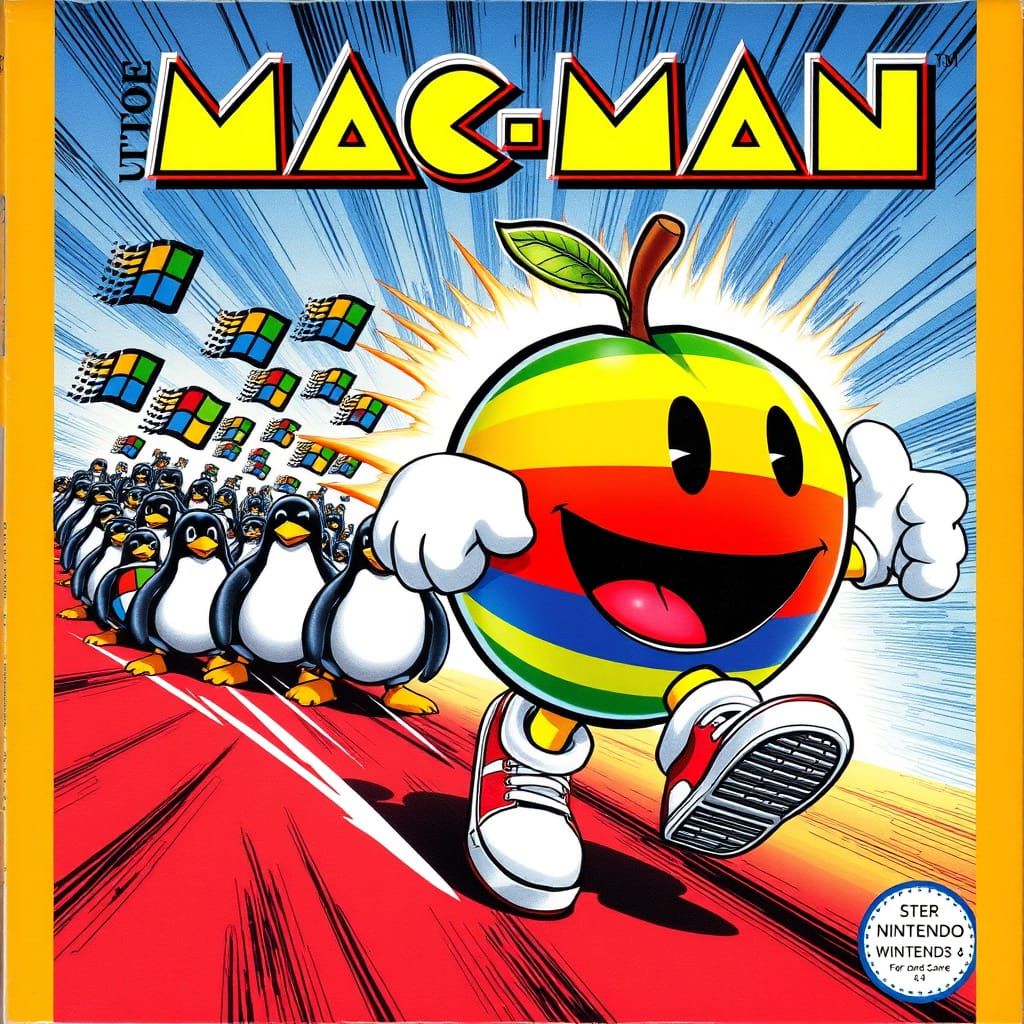 Mac-Man: 80s Video Game Box Art
