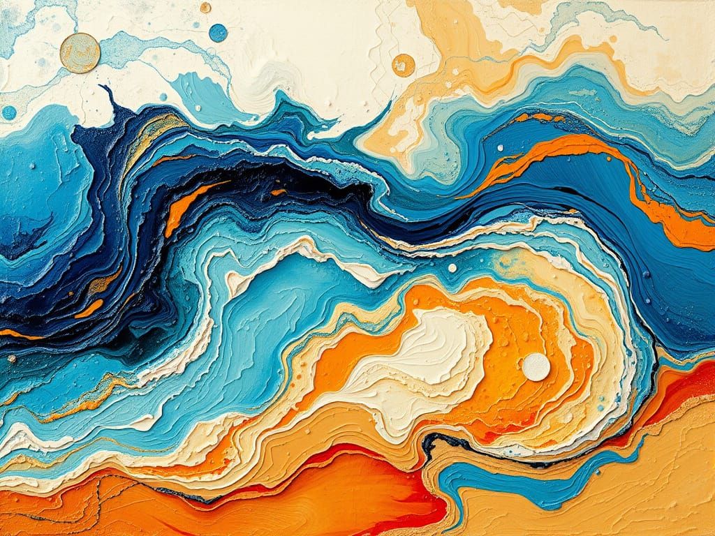 Nature Goddess in Expressionist Impasto Oil Painting