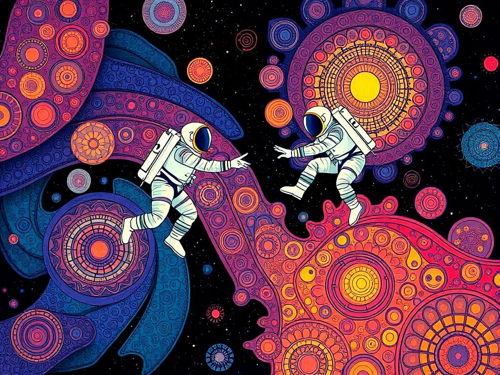 Astronauts in Cosmic Harmony