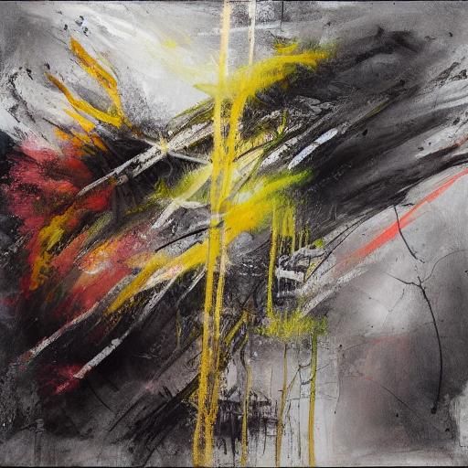 Expressionist People Breaking Ground with Jackhammers