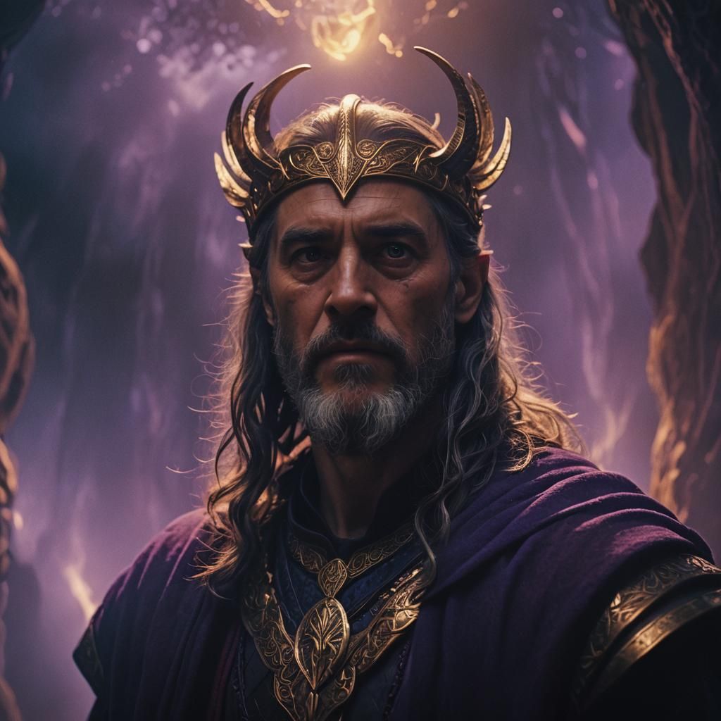 Ra in Odin's Mystical Realm: Cinematic Portrait