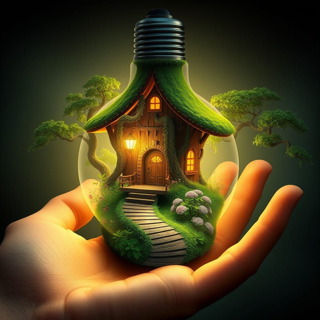 Whimsical Forest Glade in Dreamlike Lighting