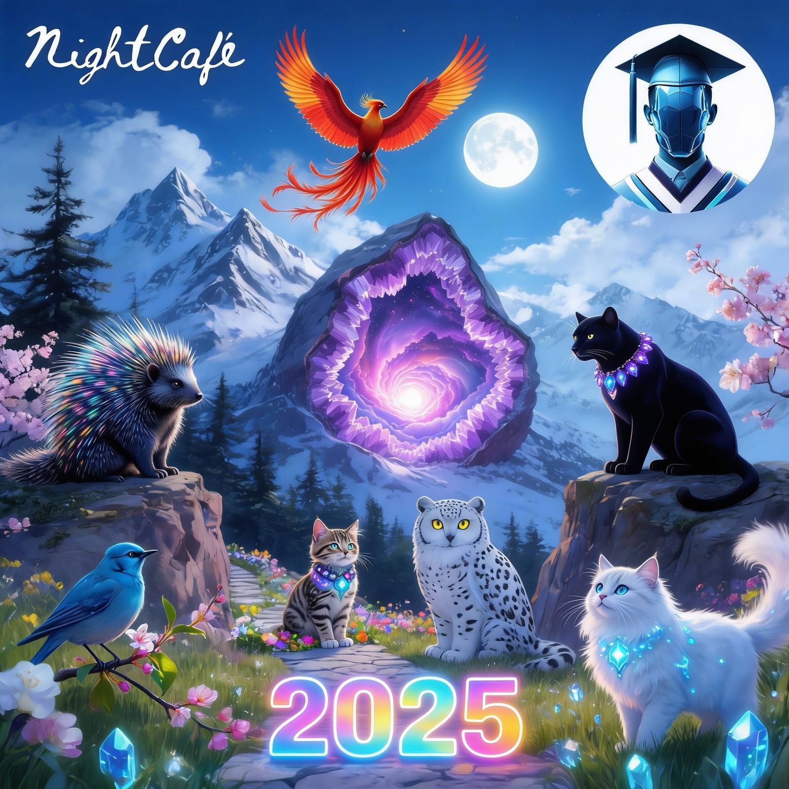 AI Collage of 2025's Top NightCafe Creations