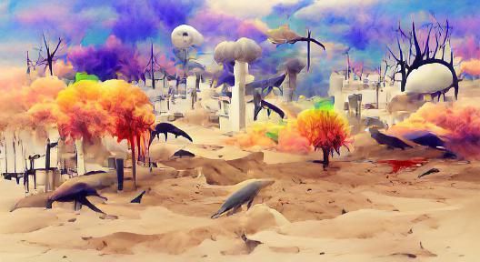 Psychedelic Watercolor Apocalypse: Dead World in Unreal Engi...