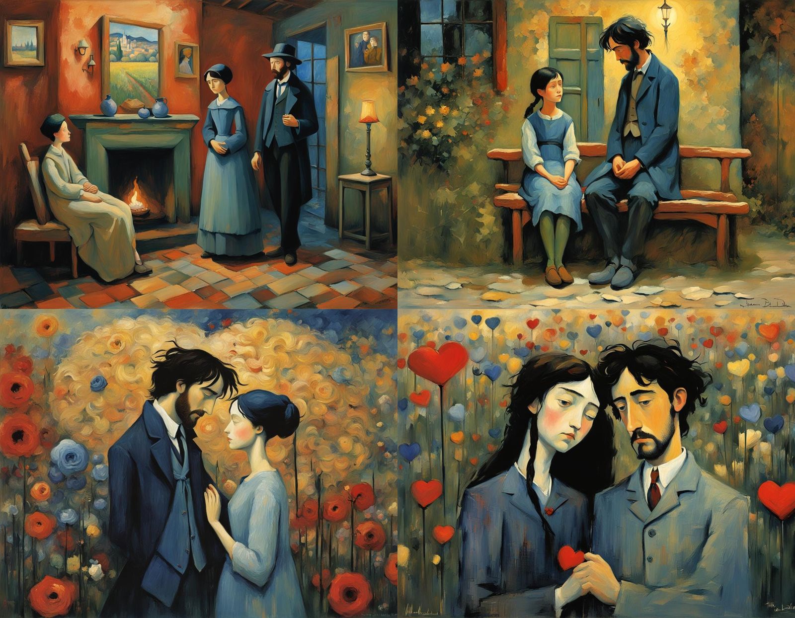 AI's Concept of Love: A Multi-Artist Impression